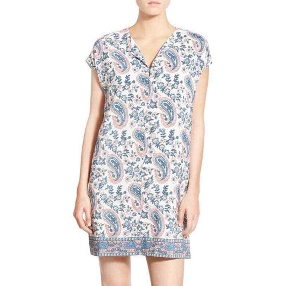 Madewell Flora Paisley Silk Tunic Pullover dress, Size S